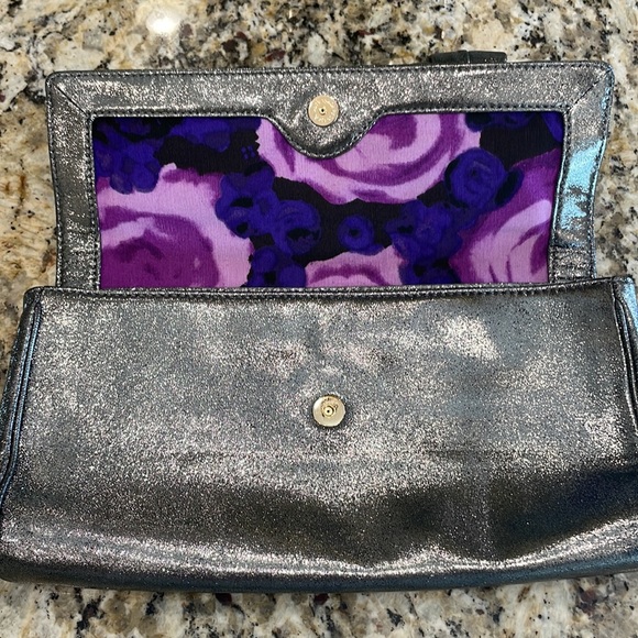 Kate Spade Gunmetal Clutch - Picture 2 of 4